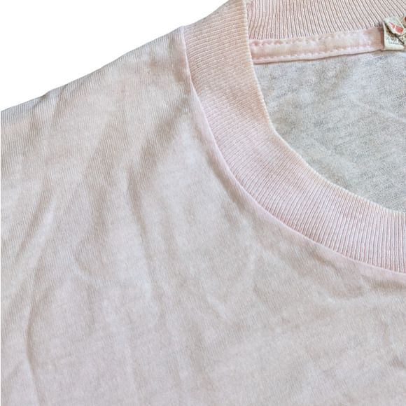 Vintage Single Stitch T Shirt Asheville Greek Festival Light Pink Worn Size L - Picture 4 of 10